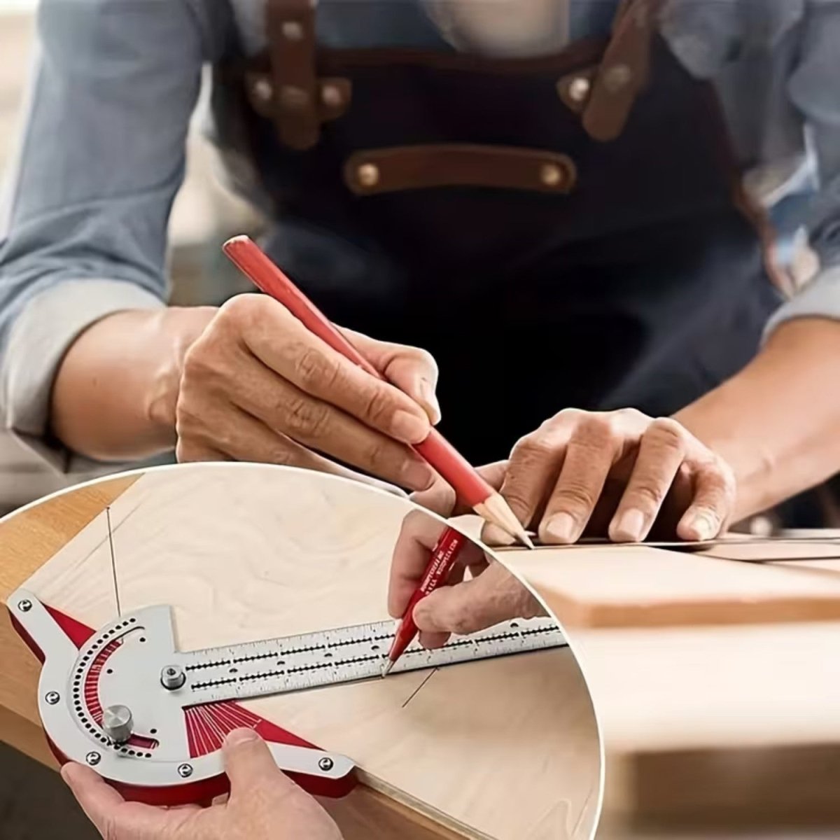 Adjustable Stainless Steel Woodworking Ruler for Precision Angles