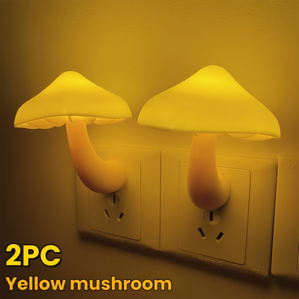 Mushroom LED Night Light with Touch Sensor and Vintage Design