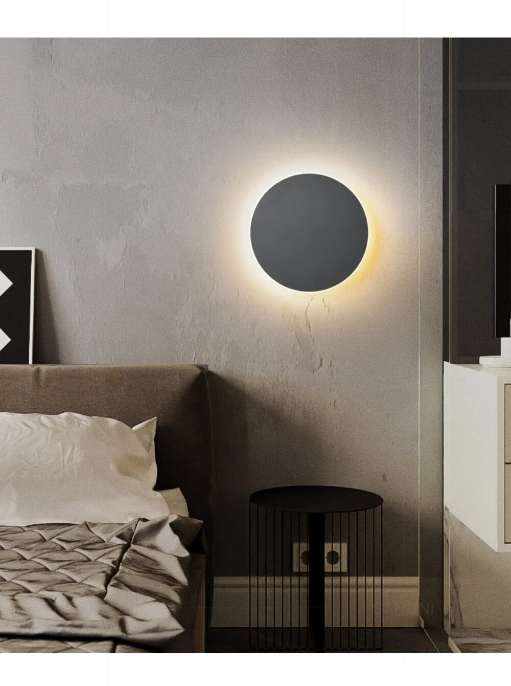 Round LED Wall Light - Modern Sleeksphere Design, Energy-Efficient