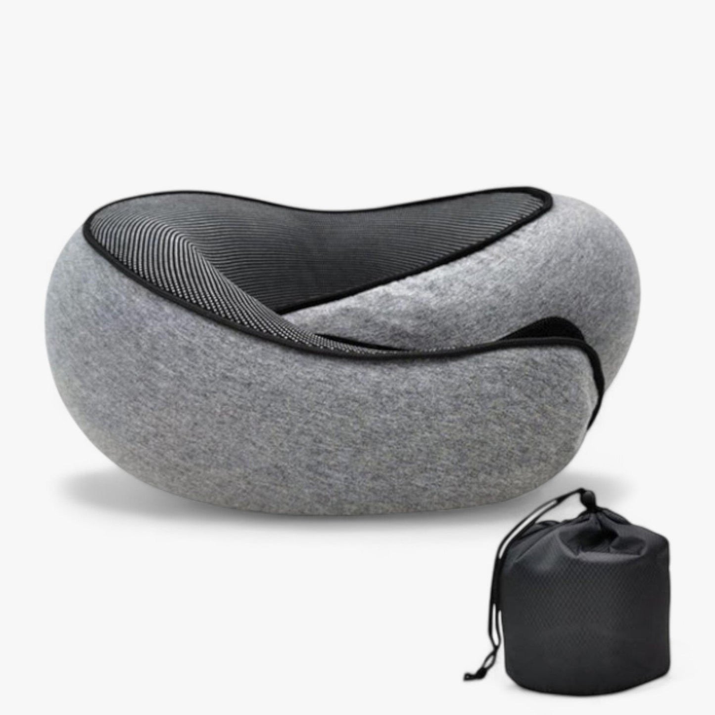 Ergonomic Memory Foam Travel Pillow with Adjustable Neck Strap