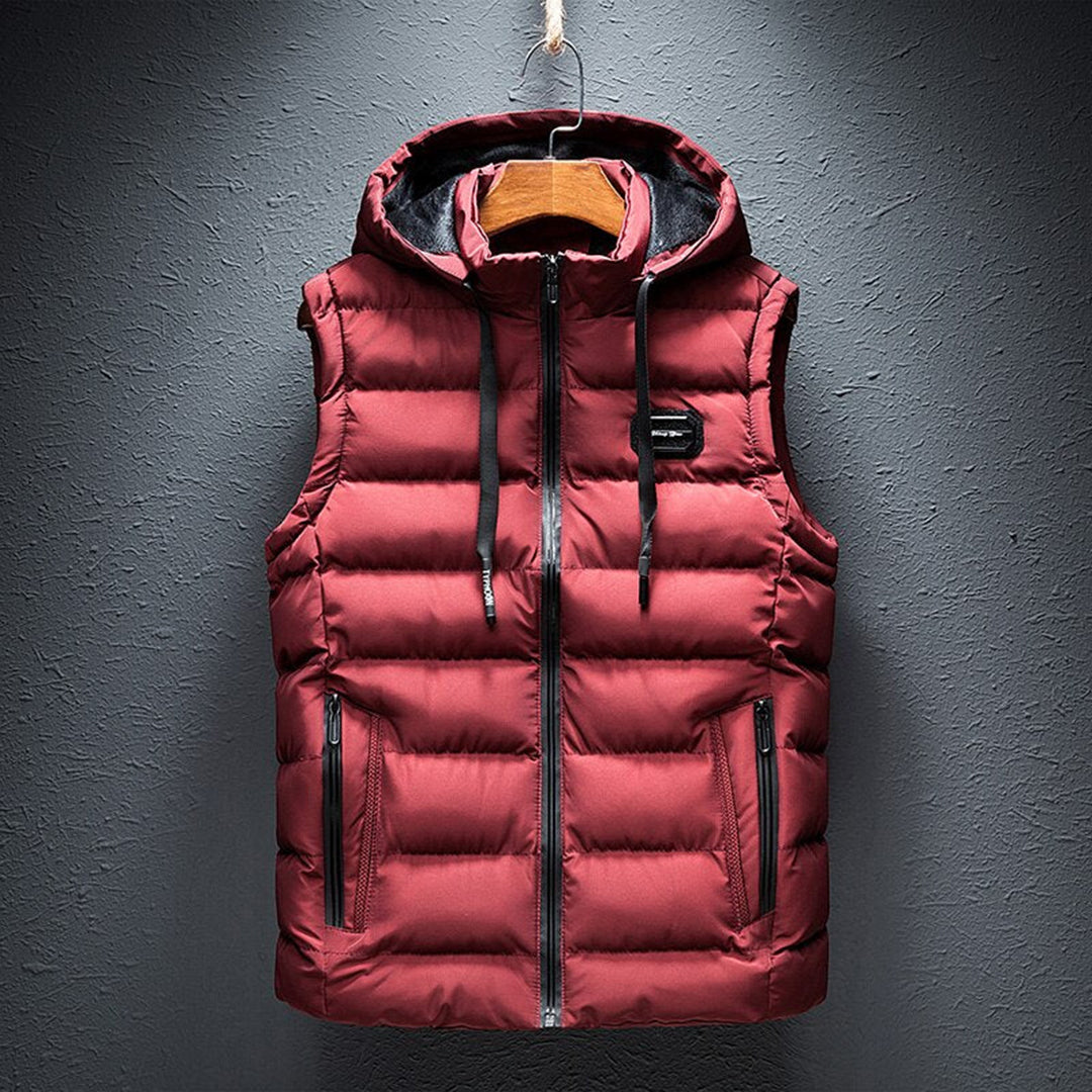 Wind-Resistant Sleeveless Men's Vest with Zipper Pockets