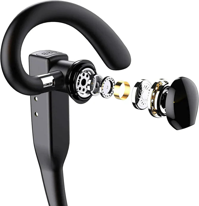 Wireless Bluetooth 5.1 Noise Cancelling Headset with Dual Microphones
