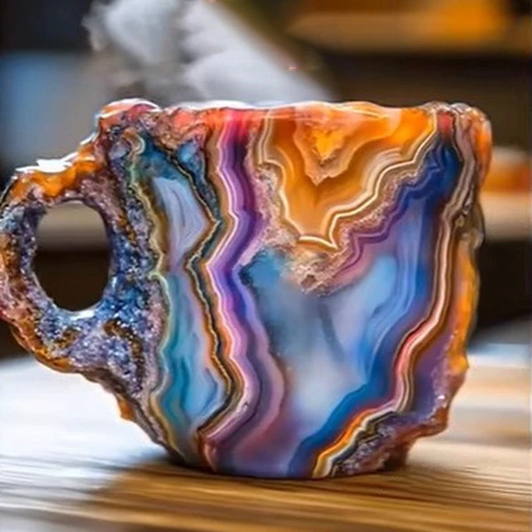 Mineral Crystal Coffee Mug with Unique Design