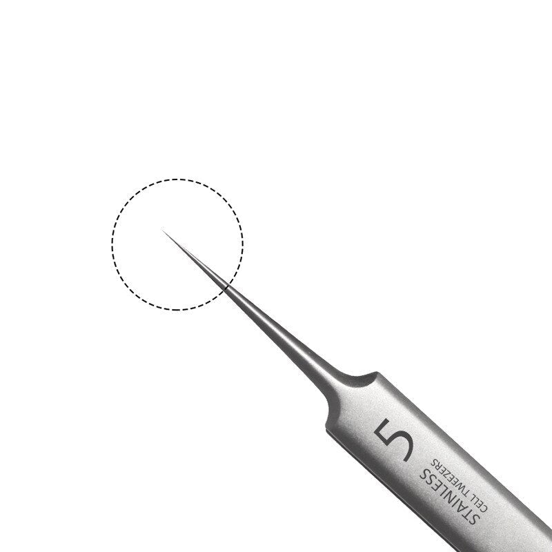 Ultra-Thin Precision Tweezers for Blackhead and Ingrown Hair Removal