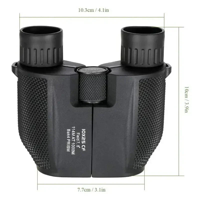 Compact 10x Magnification Portable Binoculars with Night Vision