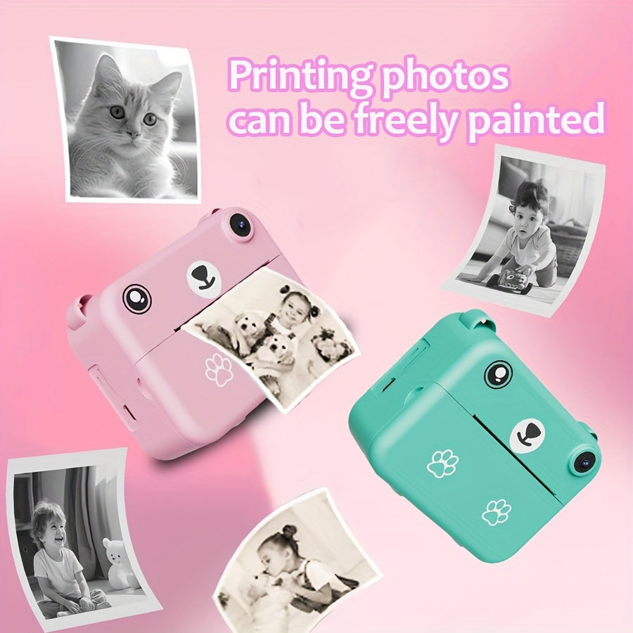 Kids Instant Photo Printing Camera with Timer and USB Charging