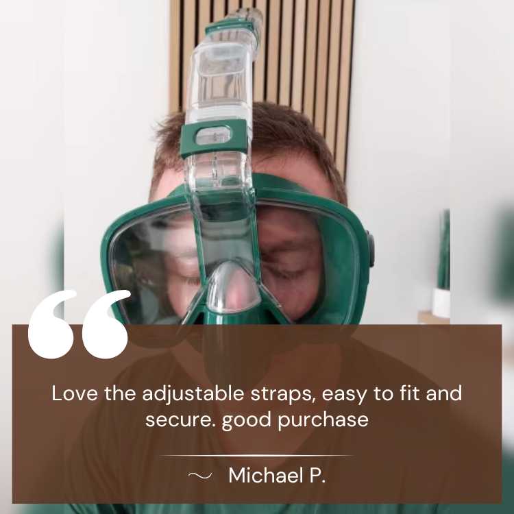 Foldable Snorkel Mask with 180° Panoramic View