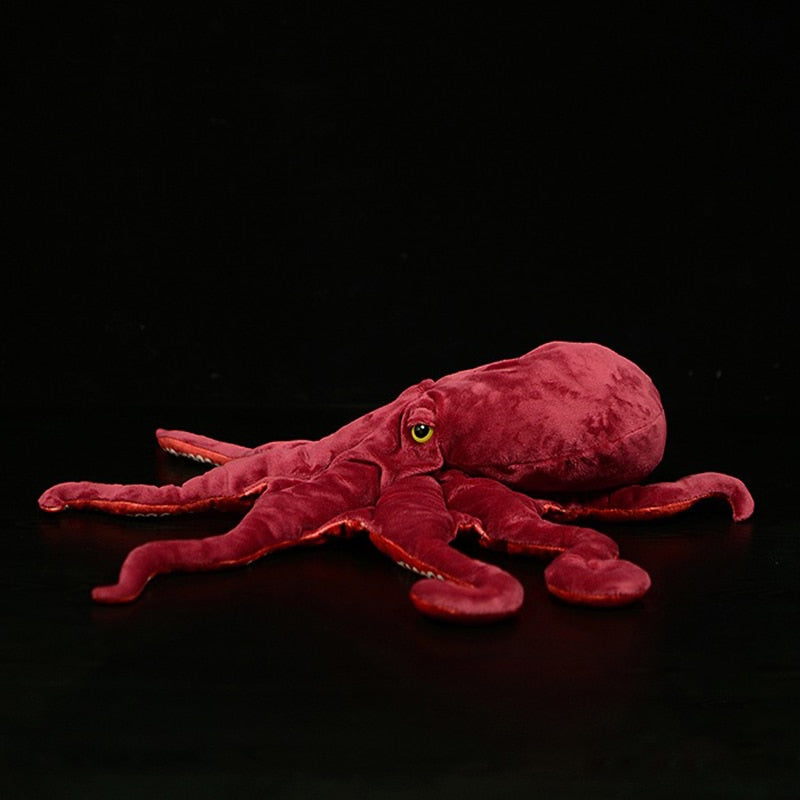 Red Velvet Octopus Plush Toy with 8 Cuddly Arms