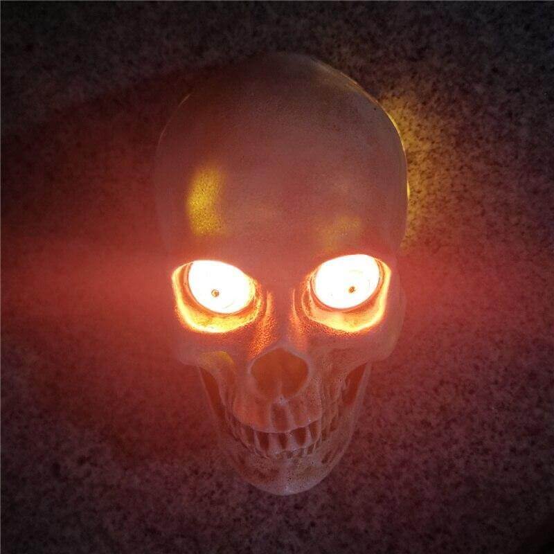 Skull LED Night Light - Realistic Resin Halloween Decor