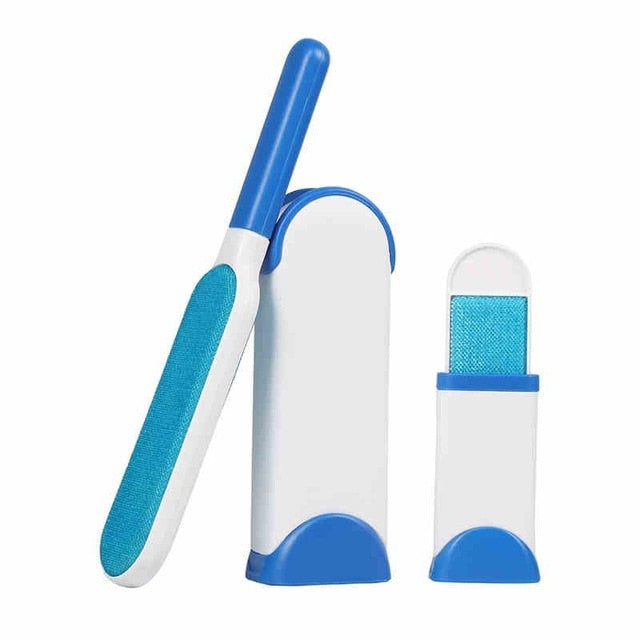 Eco-Friendly Pet Hair Removal Brush with Self-Cleaning Base