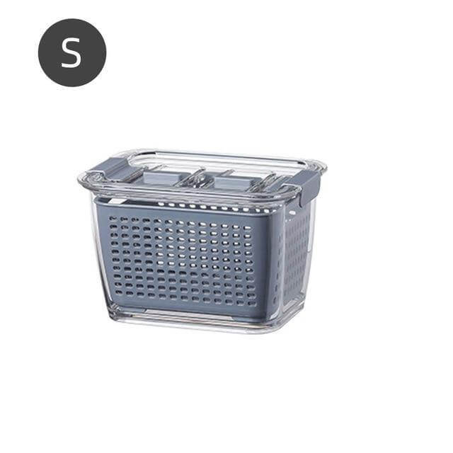 Multifunctional Vegetable and Fruit Drainage Organizer Box with Lid