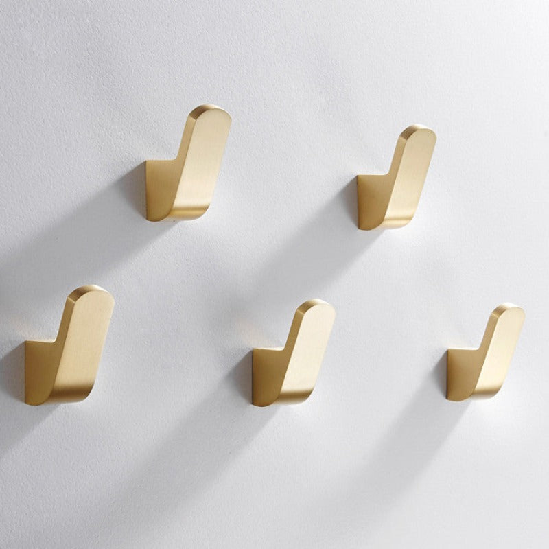 Golden Brass Wall Hook for Coats and Towels