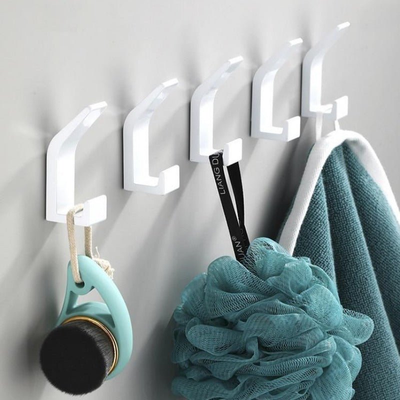 Aluminum Wall Hooks in Black and White - Modern Decorative Coat Hooks