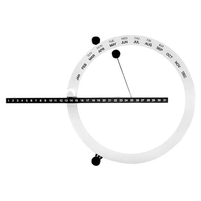 Magnetic Manual Desk Calendar with Date and Month Adjuster