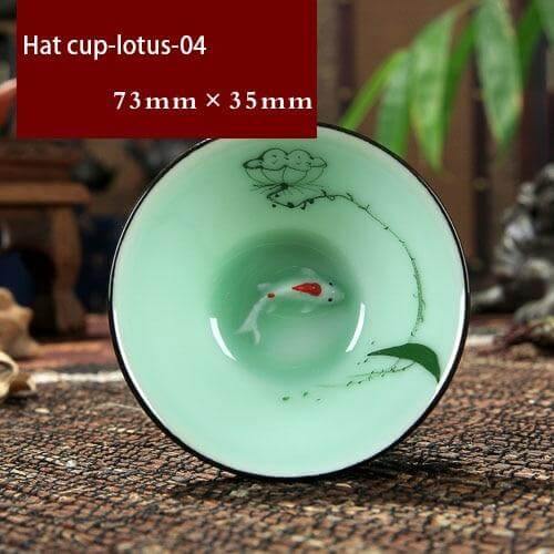 Celadon Porcelain Tea Cup for Black and Floral Teas