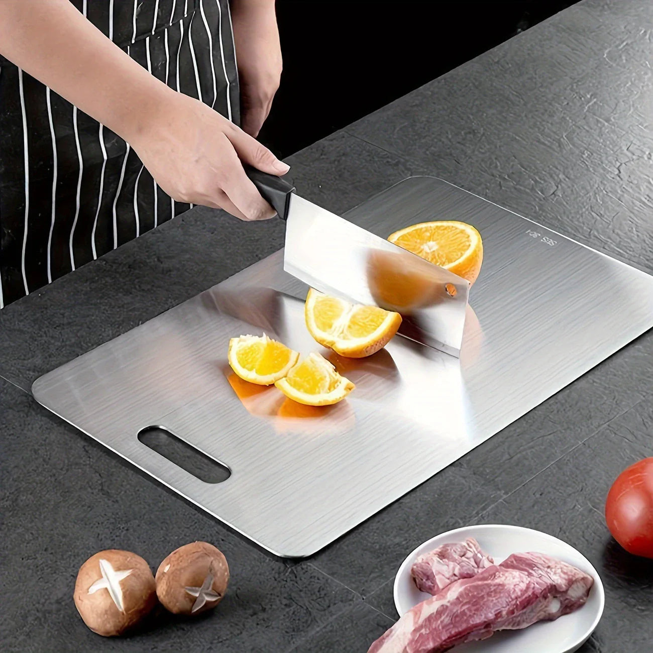 BPA-Free Titanium Cutting Board with Antibacterial Properties