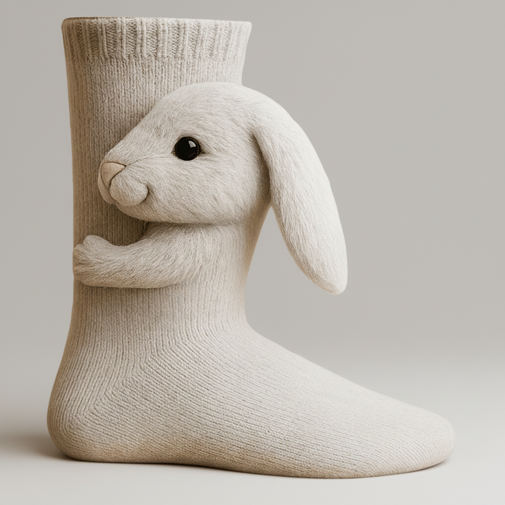 Hugging Animal Plush Cozy Socks for Comfort and Warmth