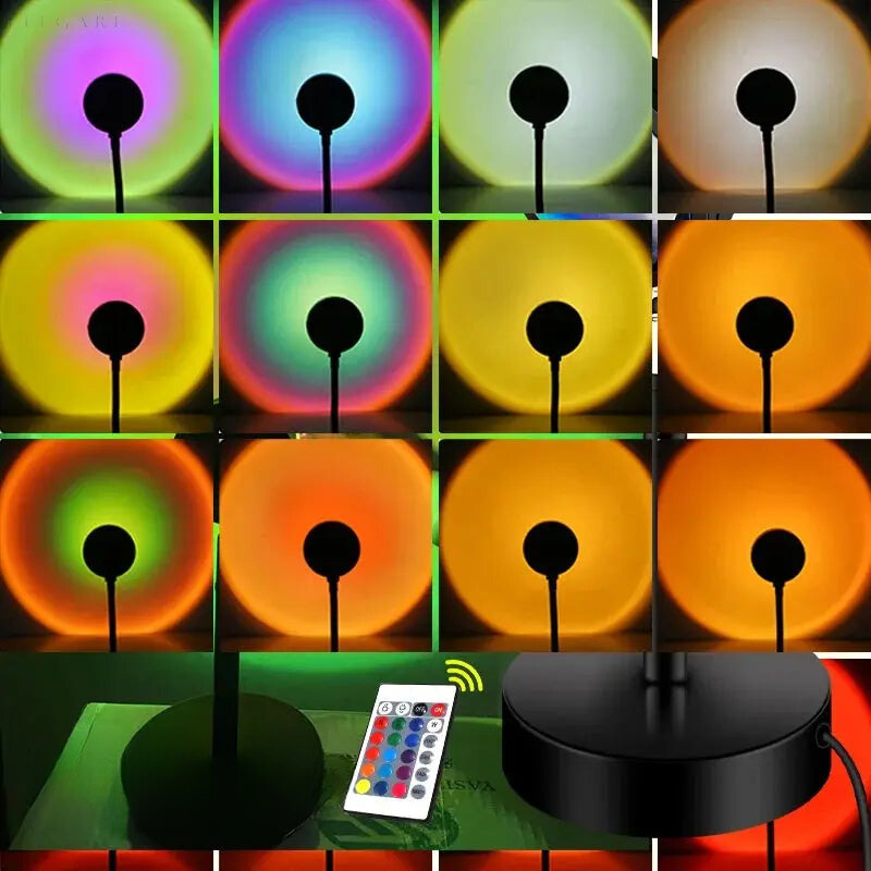 LED Sunset Projector with Remote Control – Adjustable Ambient Lighting