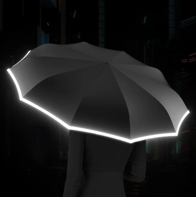 Stormproof Automatic Umbrella with Reflective Safety Edge