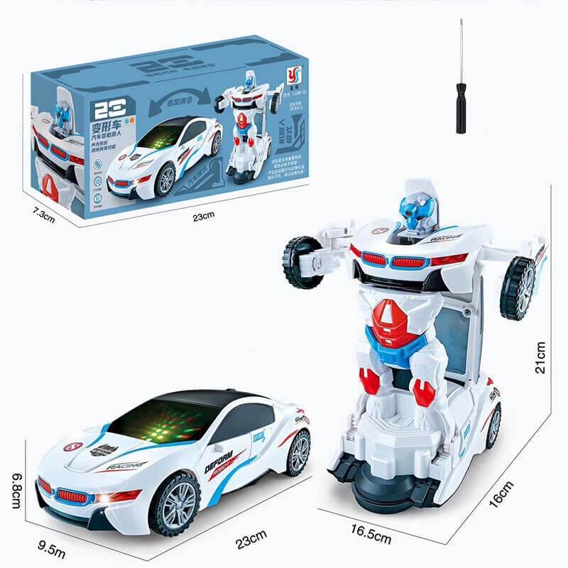 Electronic Shape-Shifting Robot Car with Collision Sensors