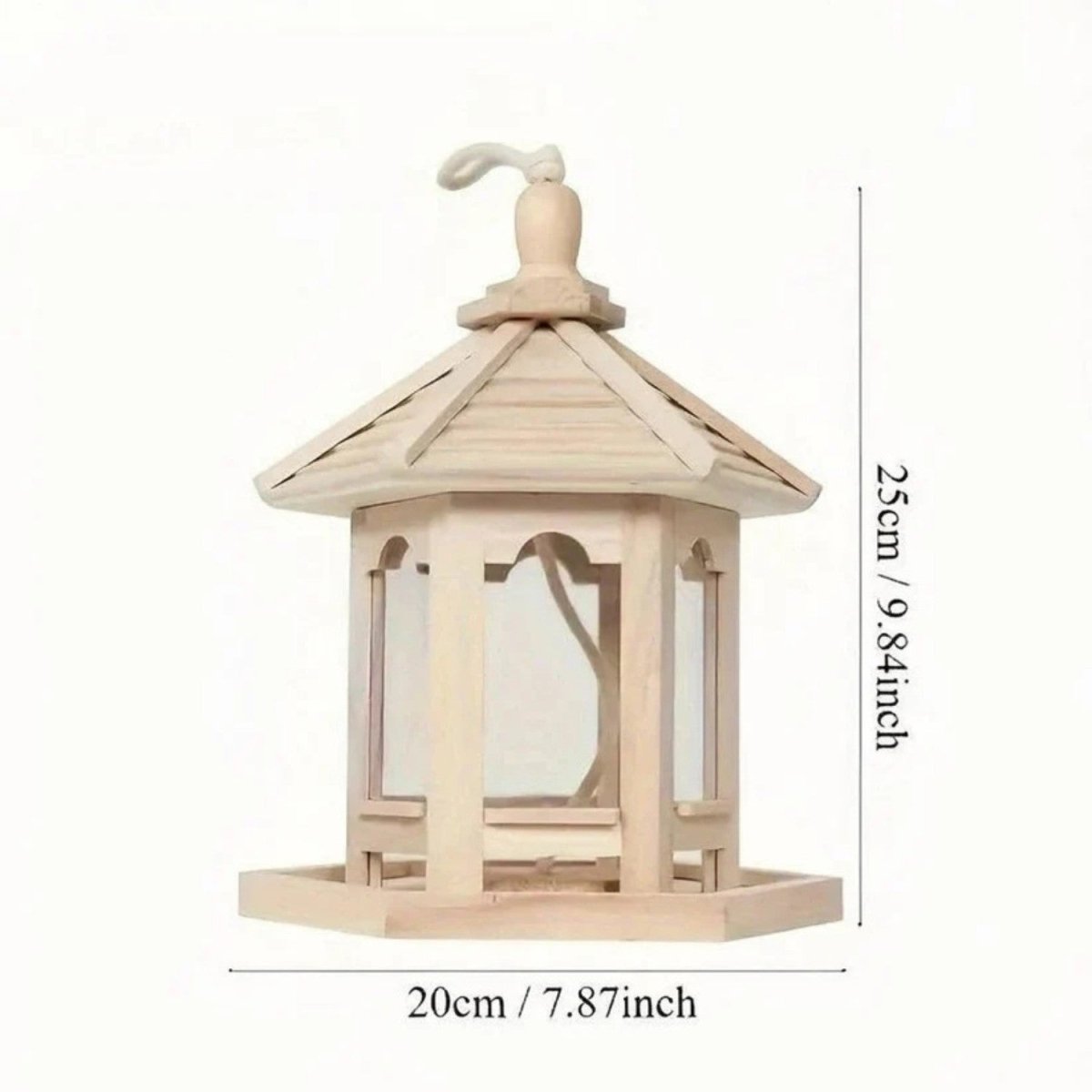 Rustic Wooden Birdhouse with Integrated Water System