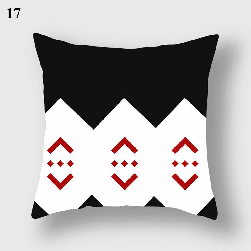 18" Abstract Art Cushion Cover Pillow Case - Multi-Colored Polyester