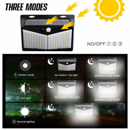 Solar Motion Sensor Outdoor Light with 3 Modes
