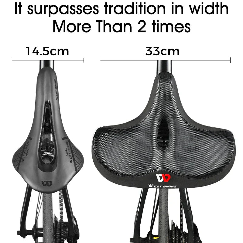 Padded Ergonomic Saddle for Road and Mountain Bikes