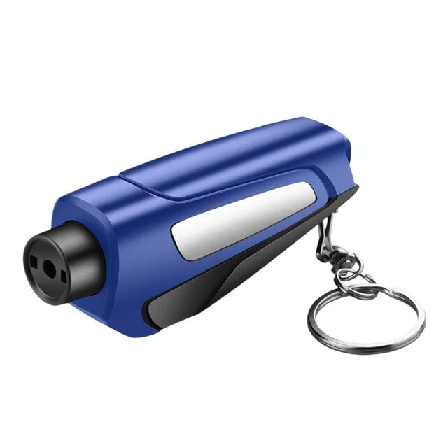 Compact Safety Hammer with Glass Breaker and Seat Belt Cutter