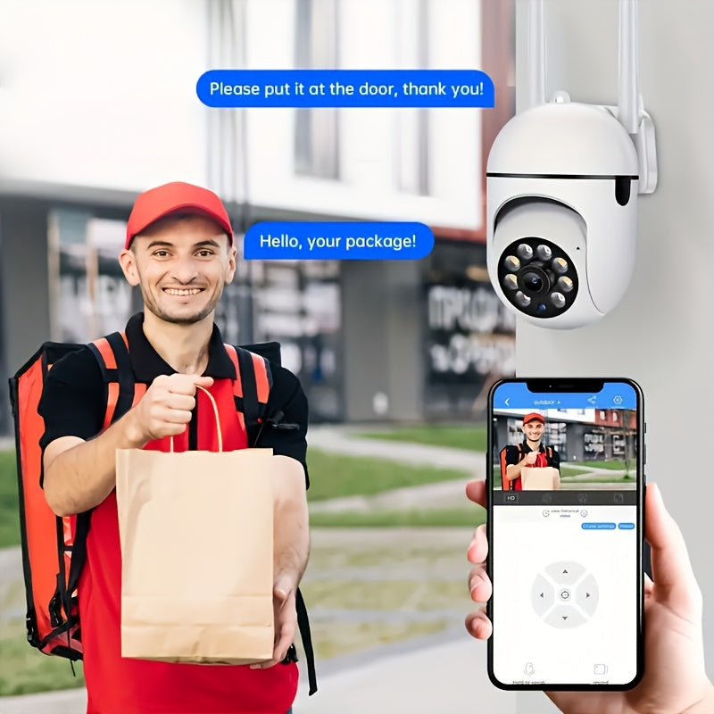 Indoor/Outdoor App-Controlled Security Camera with Night Vision and Motion Detection