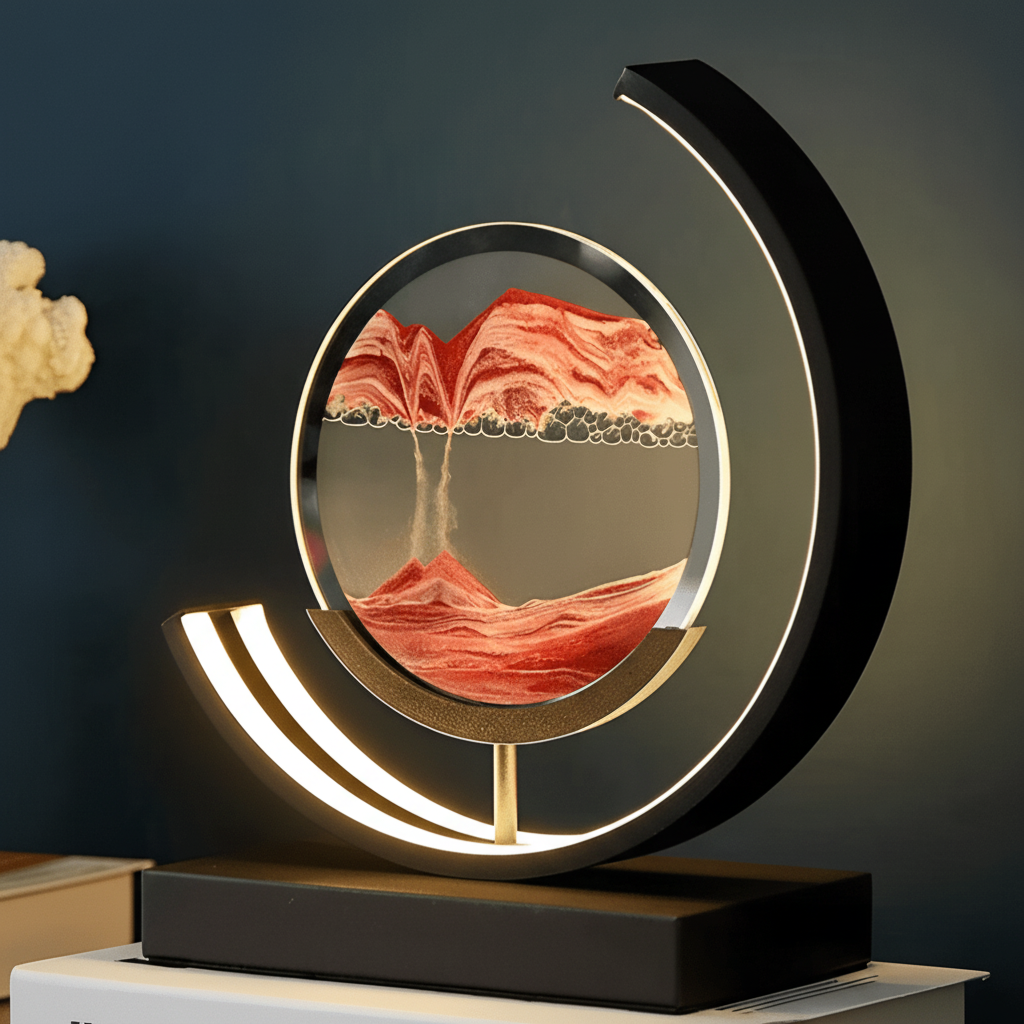 Sand Glow Lamp with Soothing Sand Movements and LED Mood Lighting
