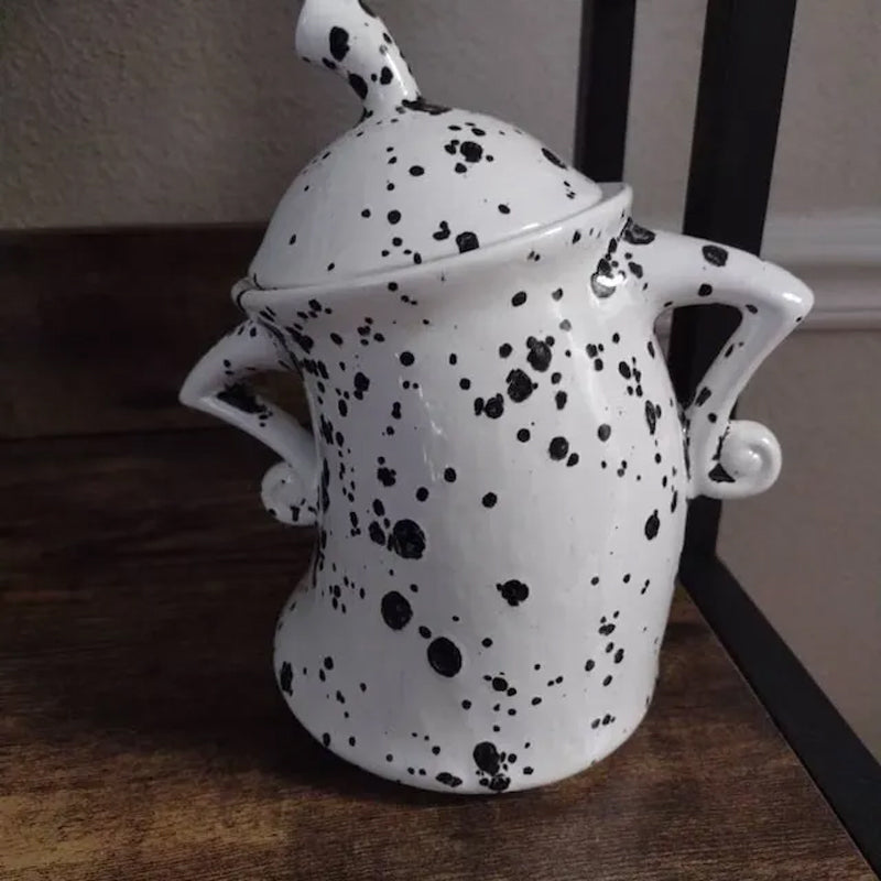 Decorative Storage Jar with Playful Design for Kitchen