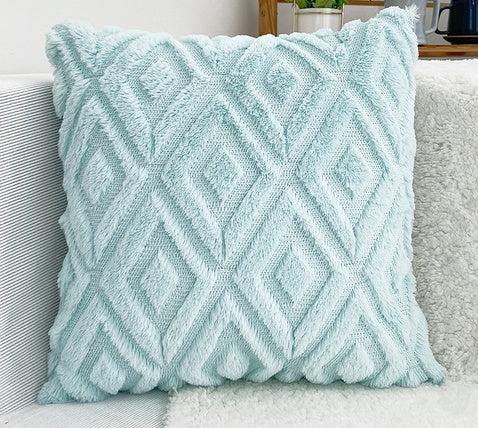 3D Diamond Pattern Cotton Linen Cushion Cover