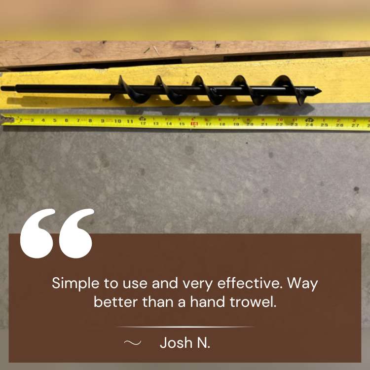 Heavy-Duty Garden Auger Drill Bit for Tough Soil