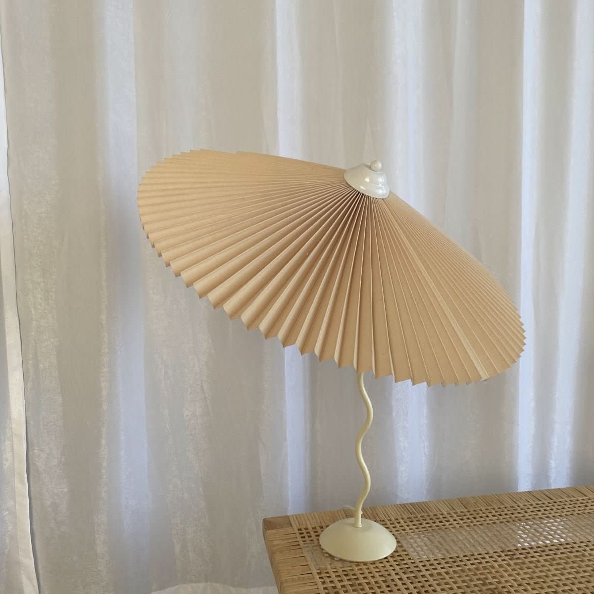 Squiggle Umbrella Table Lamp with Chrome Finish