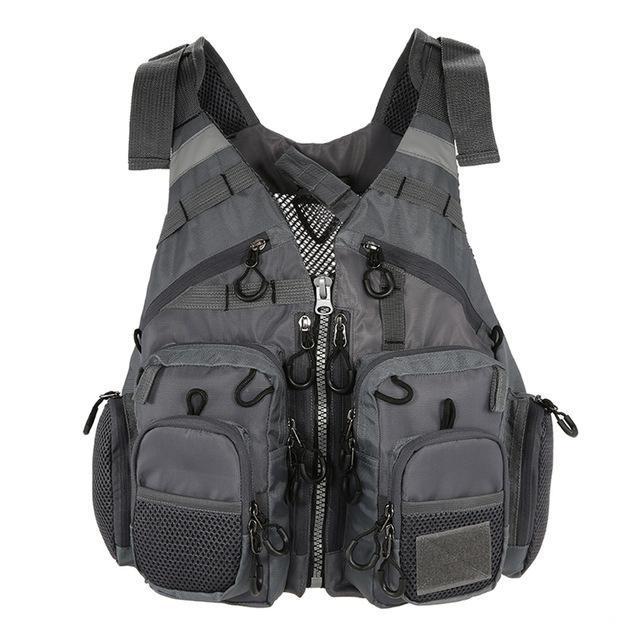 Adjustable Fishing Vest with 11 Pockets and Reflective Safety Features