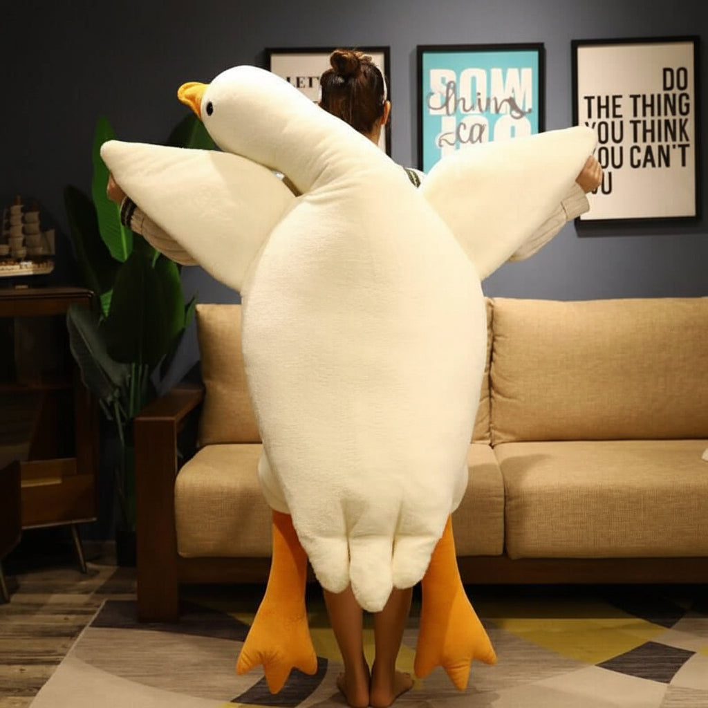 Big Cozy Goose Plush Pillow for Cuddling and Support