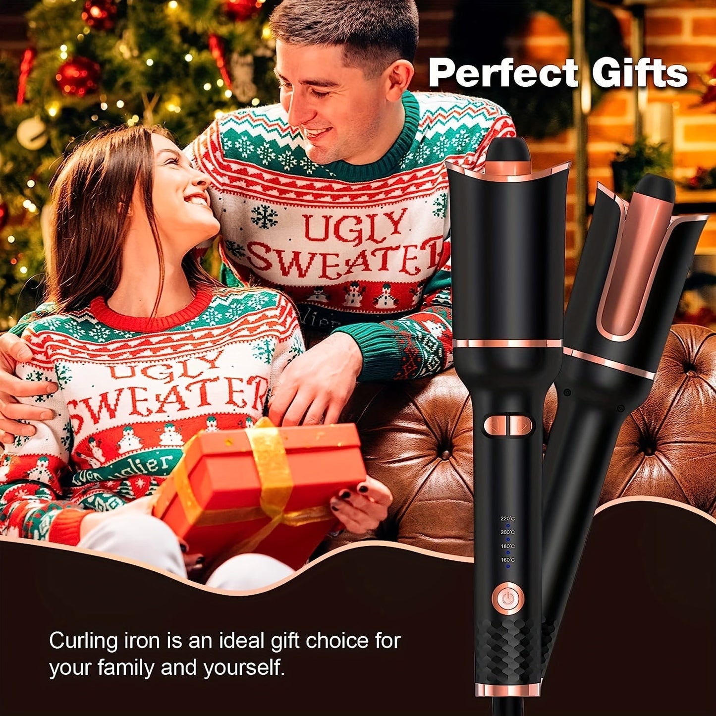 Automatic Curling Iron with Anti-Scald Feature and Gentle Heat