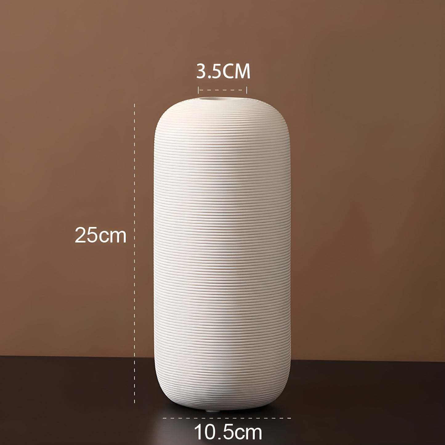 Minimalist Handcrafted Ceramic Zen Vase with Black-and-White Design