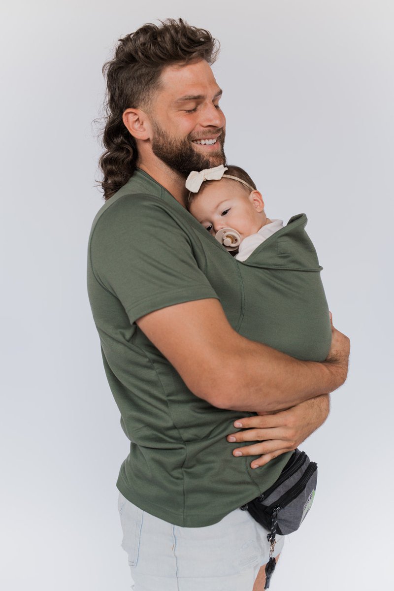 Ergonomic Cotton Baby Carrier Shirt for Hands-Free Comfort