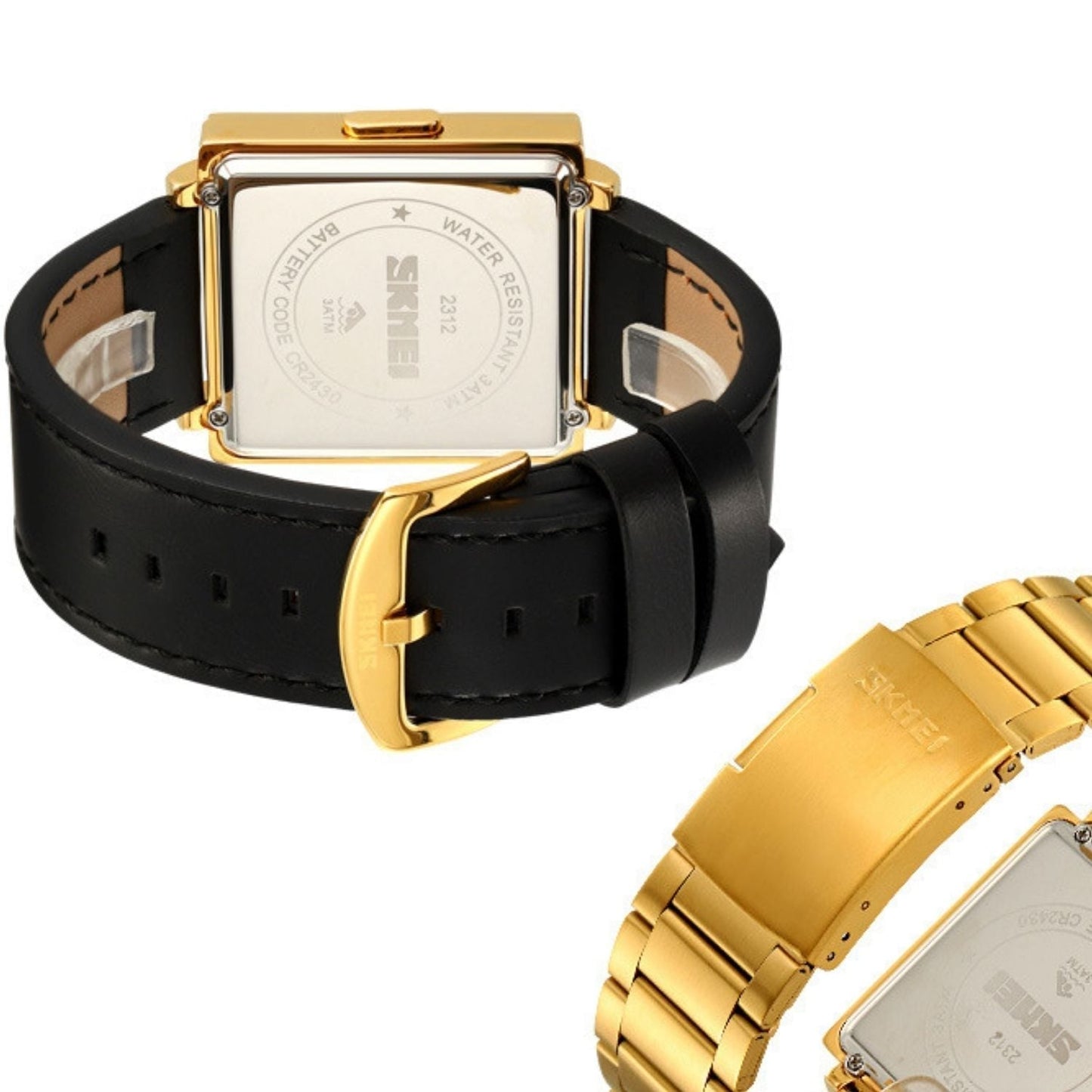 Waterproof Square Watch with Unique Light Display