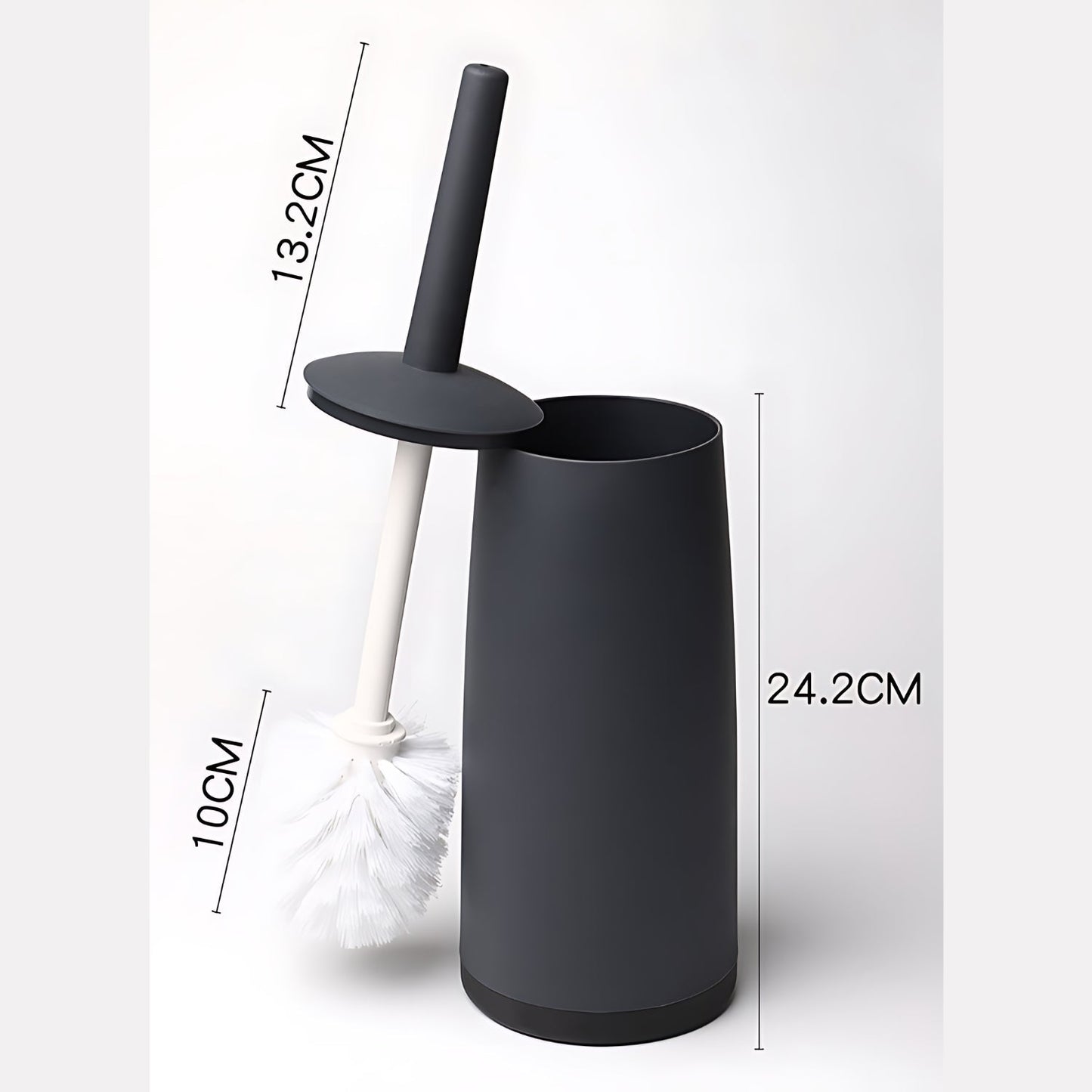 Modern Toilet Brush with Hidden Holder and Long Handle