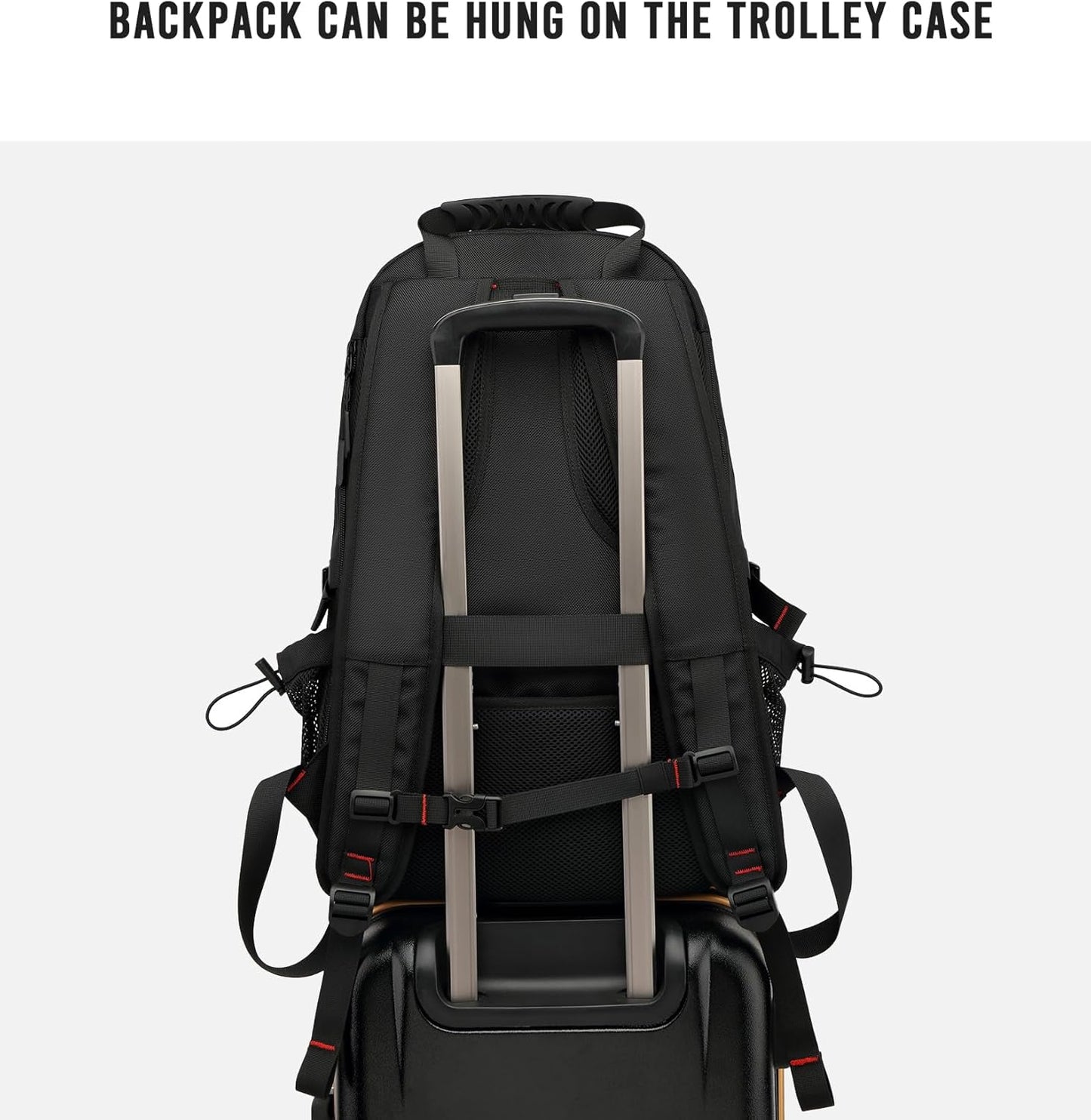60L Waterproof Travel Laptop Backpack with USB Charging and Shoe Compartment