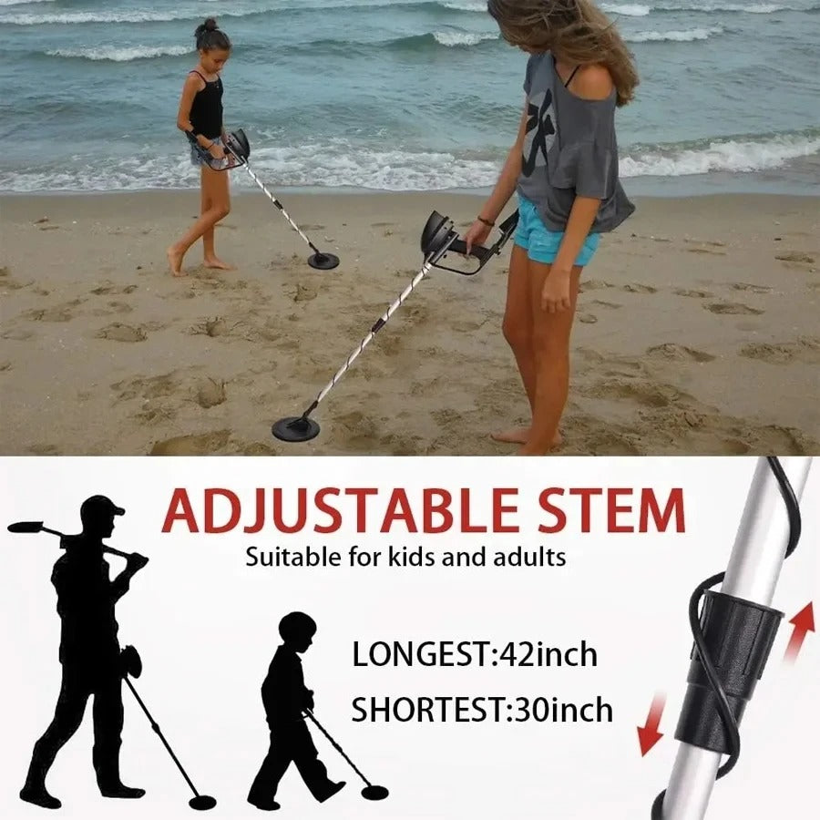 Metal Detector for Kids and Adults with Adjustable Sensitivity and Smart Filtering