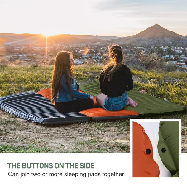 Portable Air Mattress with Foot Pump for Camping and Outdoor Comfort