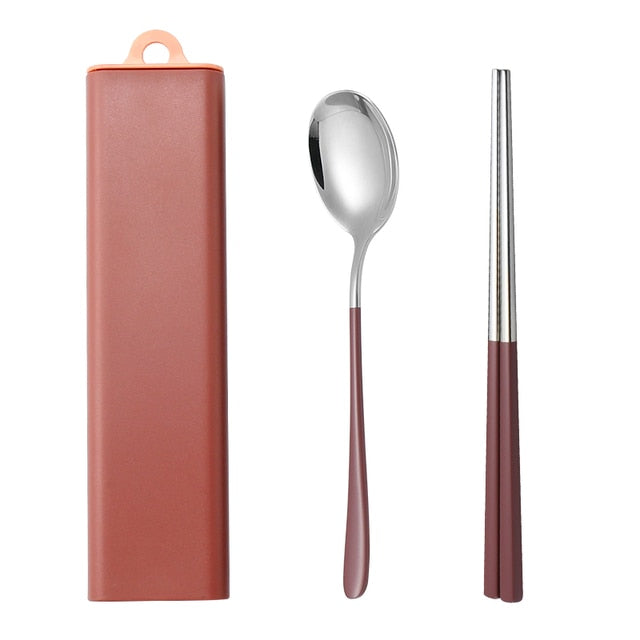 Portable Stainless Steel Japanese Cutlery Set