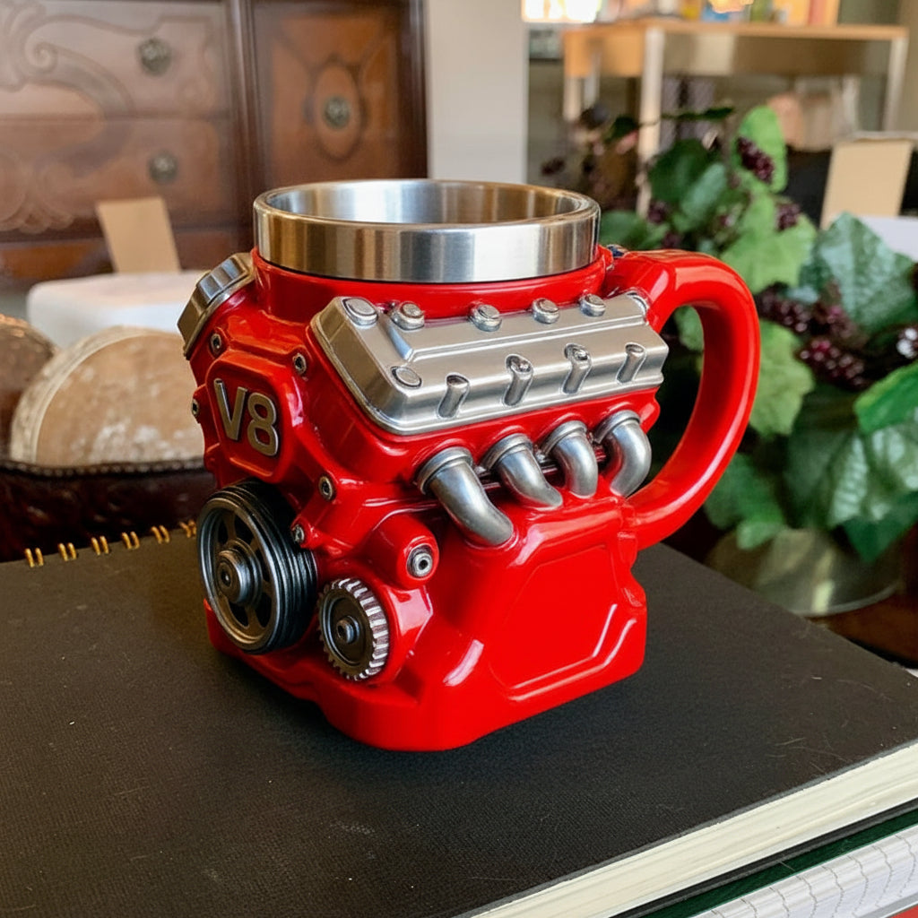 Engine-Shaped Coffee Mug for Car Enthusiasts