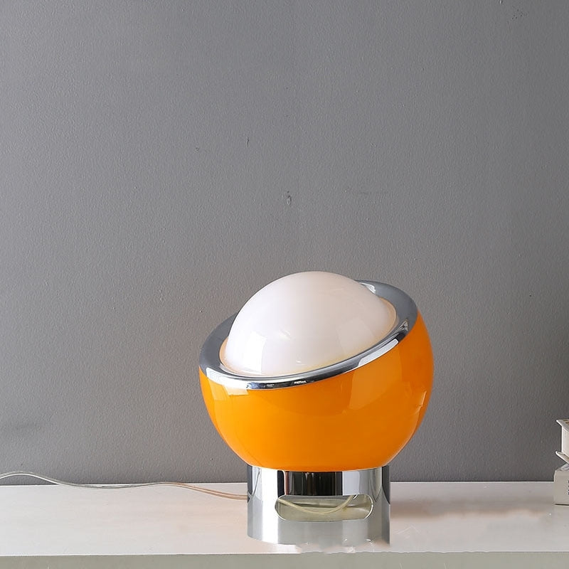 Minimalist Bauhaus Table Lamp with Opal Glass Shade