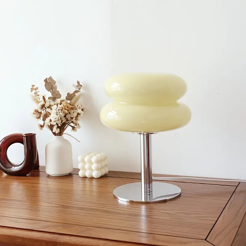 Modern Elegant Glass Table Lamp - LED Lighting, Minimalist Design