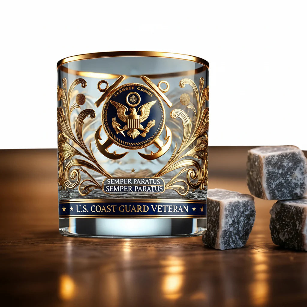 Patriotic Veteran Tribute Engraved Glass Keepsake